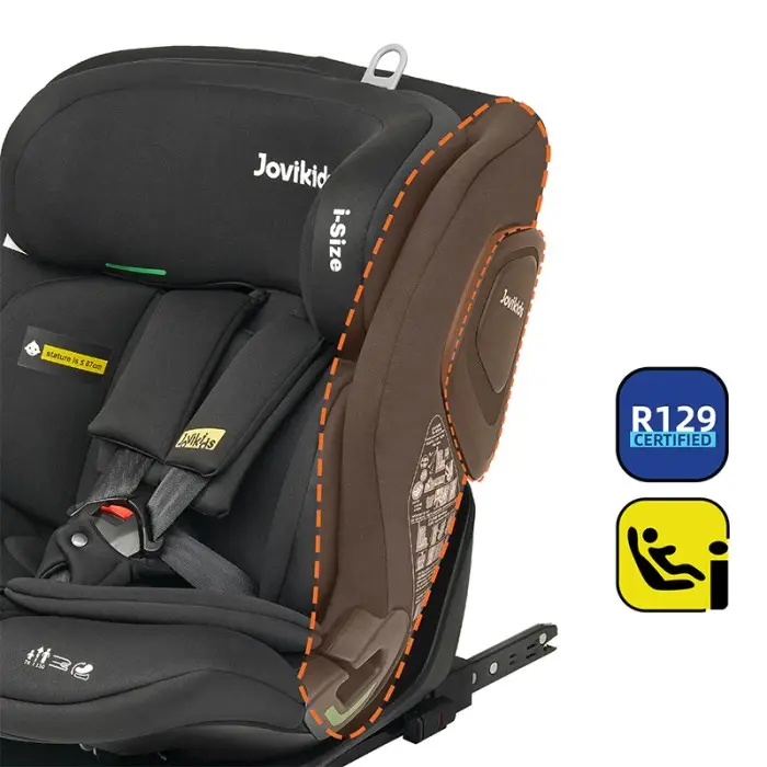 Jovikids Siège auto CICI TT i-Size 76-150 cm - Noir Siège auto 