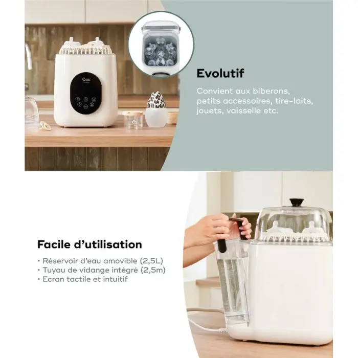 Babymoov NutriWash Lave biberon & stérilisateur Cadeaux de