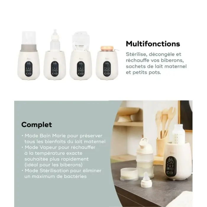 Babymoov NutriSmart+ Chauffe-biberon & Stérilisateur Beige