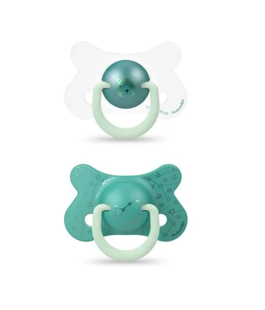 Suavinex Night & Day pacifier with shiny ring from 4 to 18 months
