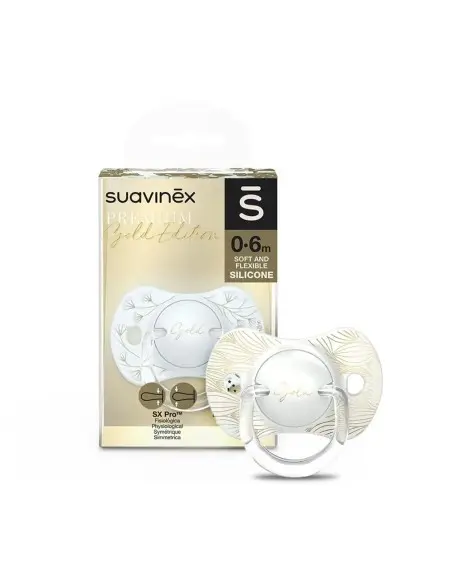 Suavinex Premium silicone SX Pro pacifier from 0 to 6 months - white