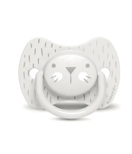 Suavinex premium pacifier with reversible anatomical silicone nipple from 18 months, grey