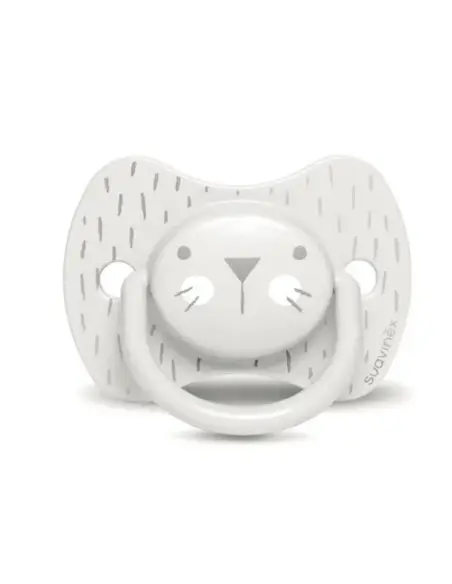 Suavinex premium pacifier with reversible anatomical silicone nipple from 18 months, grey