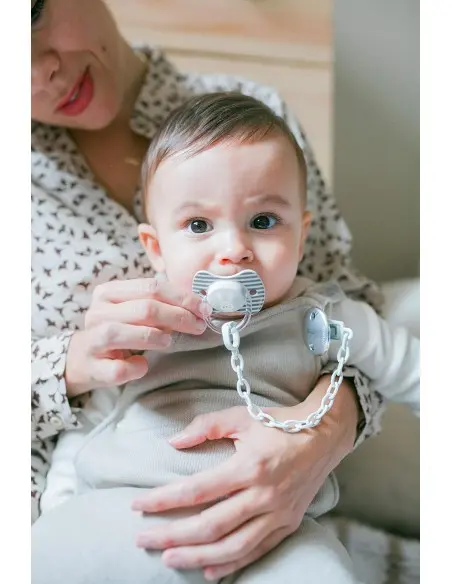Suavinex Premium pacifier with symmetrical silicone nipple from 6 to 18 months - Grey Rabbit — photo 3