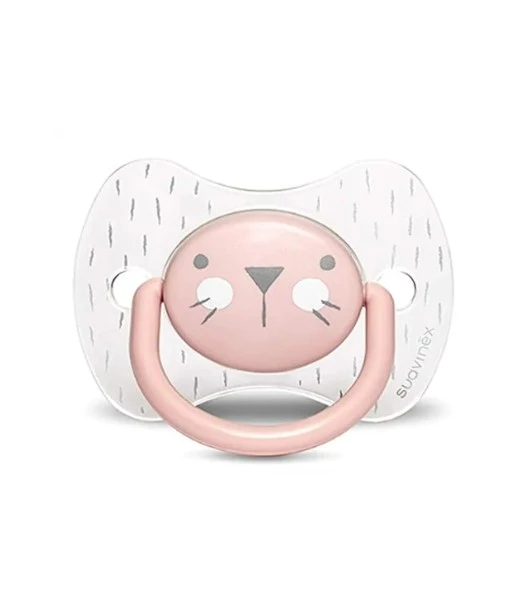 Suavinex Premium pacifier with symmetrical silicone nipple from 6 to 18 months - pink