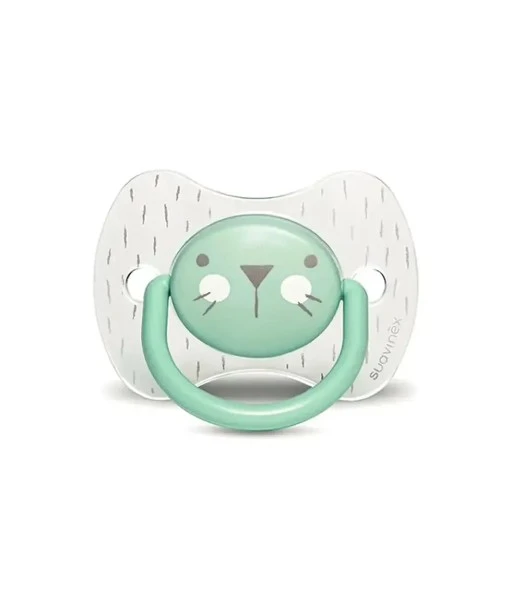 Suavinex Premium pacifier with symmetrical silicone nipple from 6 to 18 months - green