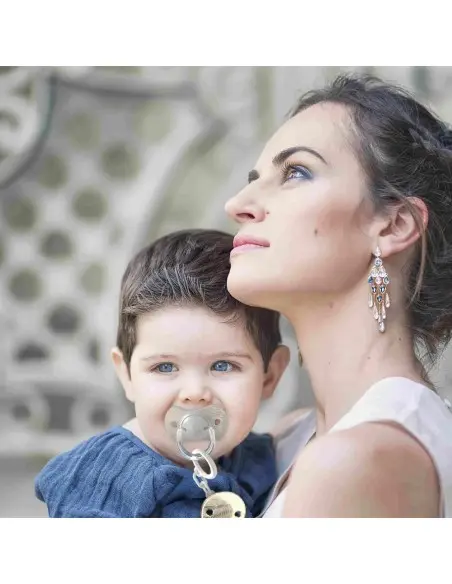 Suavinex pacifier Premium silicone SX Pro from 6 to 18 months - Grey & Gold — photo 3