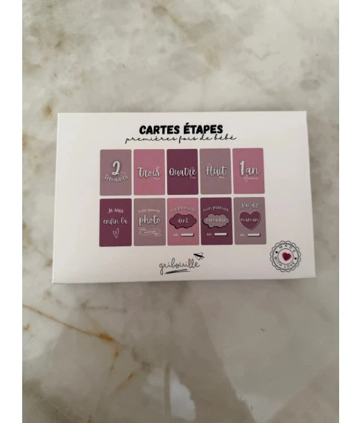 Gribouille milestone cards My firsts - Girl