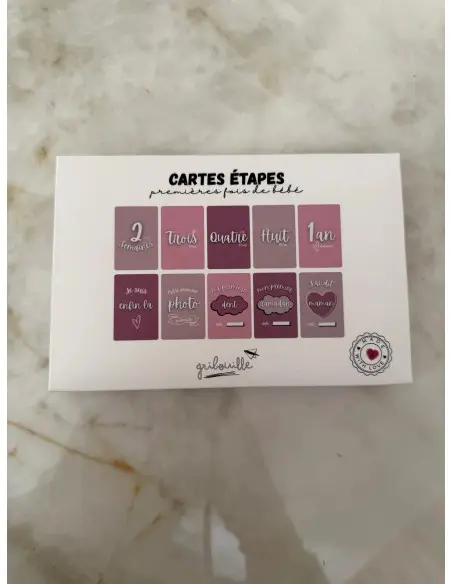 Gribouille milestone cards My firsts - Girl