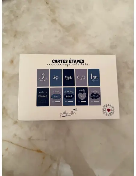 Gribouille milestone cards My firsts - Boy
