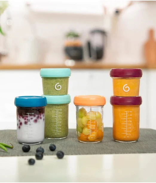 Babymoov set of 8 glass baby bowls + organic recipe booklet 2