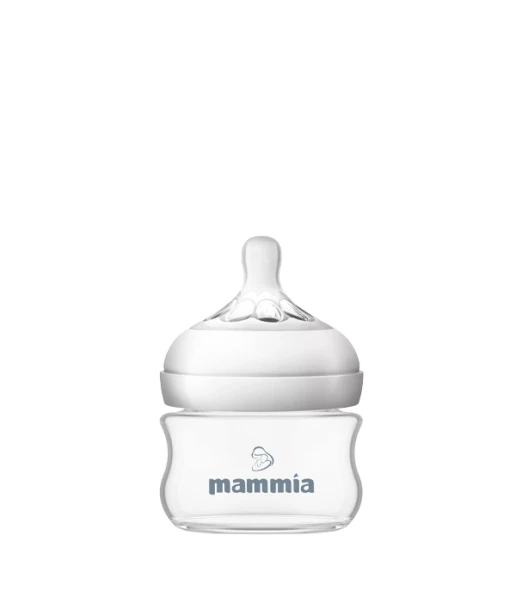 Mammia Natural Feeling baby bottle 90 ml — from 0 months (newborn flow)