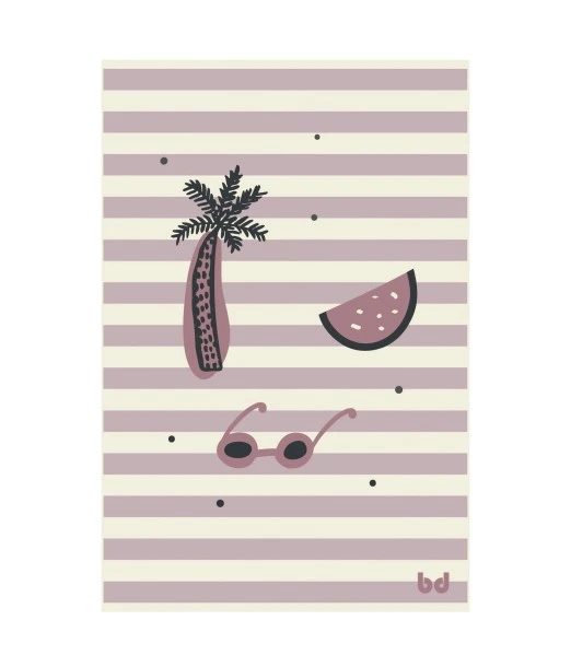 Bimbidreams beach towel 100x150cm - Hawai Lilac