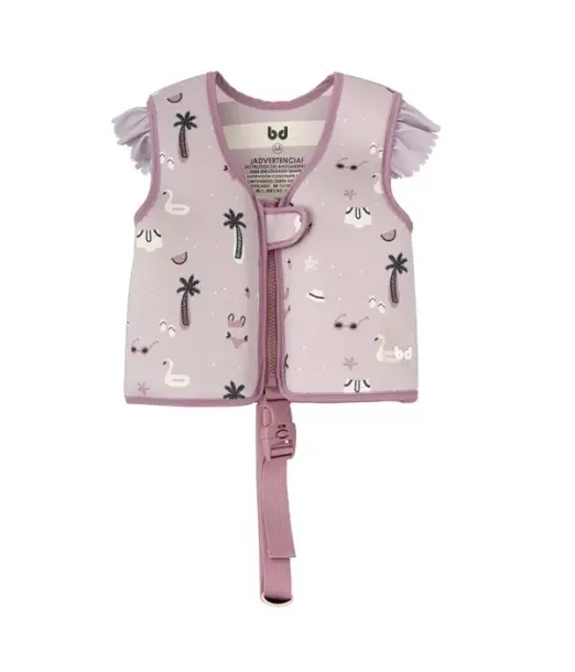 Bimbidreams Gilet de natation bébé anti-UV UPF 50+ 1-3 ans - Hawai Lila