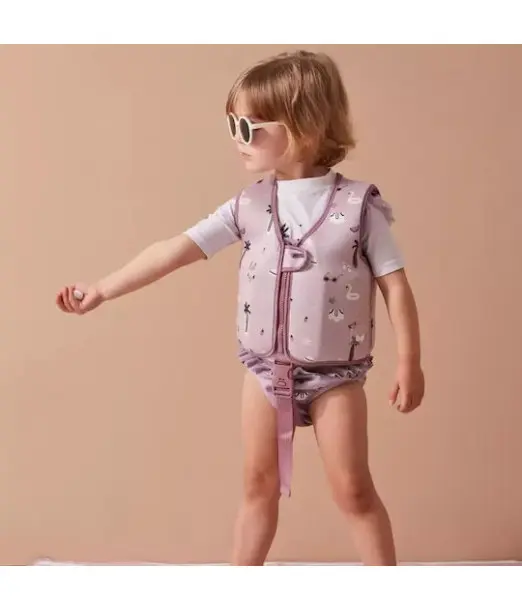 Bimbidreams Gilet de natation bébé anti-UV UPF 50+ 1-3 ans - Hawai Lila 2