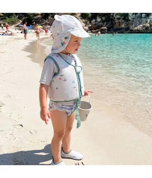 Bimbidreams Gilet de natation bébé anti-UV UPF 50+ 1-3 ans - Tucan Gris au Maroc - Baby And Mom 2