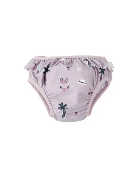Bimbidreams leak-proof baby swim diaper UPF 50+ from 6 to 12 months - Hawaiian lilac