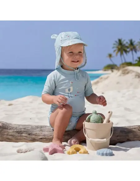 Bimbidreams leak-proof baby swimsuit UPF 50+ from 6 to 12 months — Givan Blue — photo 3