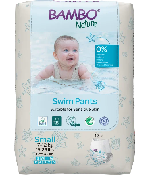 Bambo Nature Couches de Piscine Taille S (7-12 kg) – 12 couches 2