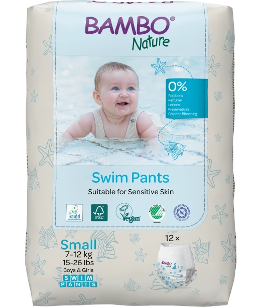 Bambo Nature swim diapers Size S (7-12 kg) – pack of 12 diapers 2