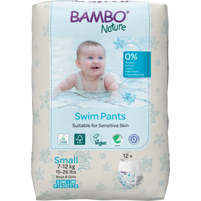 Bambo Nature Couches de Piscine Taille S (7-12 kg) – 12 couches dans Couches Bébé chez Baby And Mom Maroc