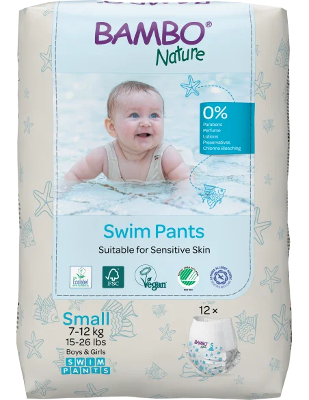 Bambo Nature swim diapers Size S (7-12 kg) – pack of 12 diapers — photo 2