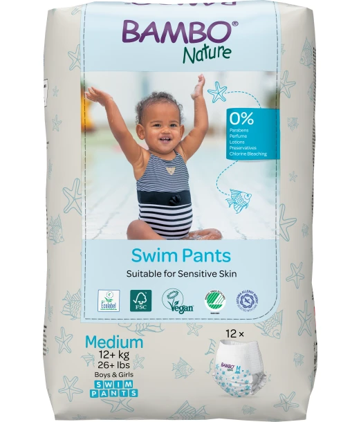 Bambo Nature swim diapers Size M (12kg+) - 12 diapers 2