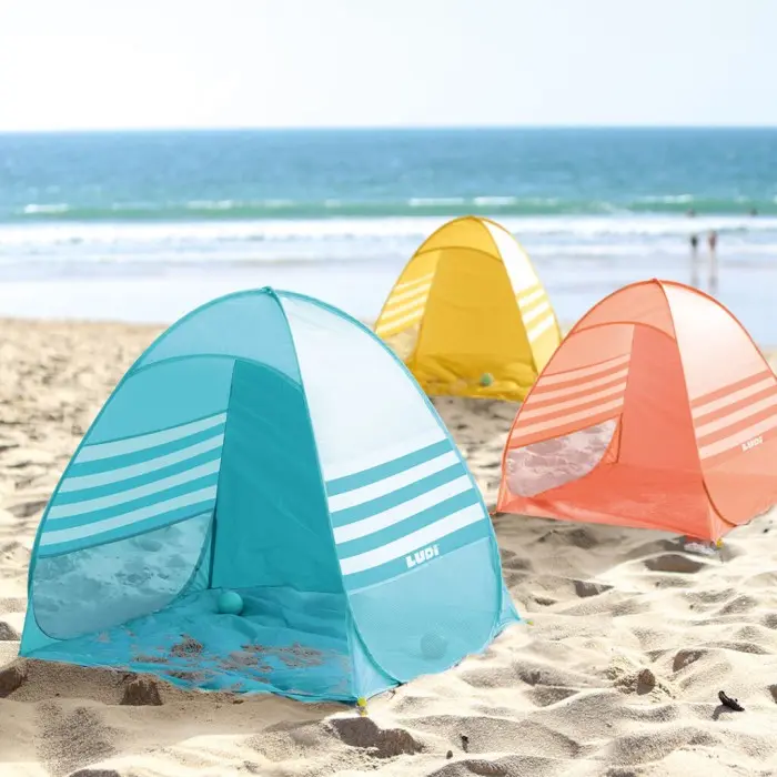 Ludi Tente Abriplage Pop-up anti-UV 10m+ Jaune