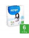 Couches Écologiques Taille 6 (15-30kg) 32unités Pingo