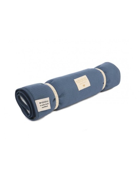 Tapis à langer Nomad nid d'abeille night blue Nobodinoz