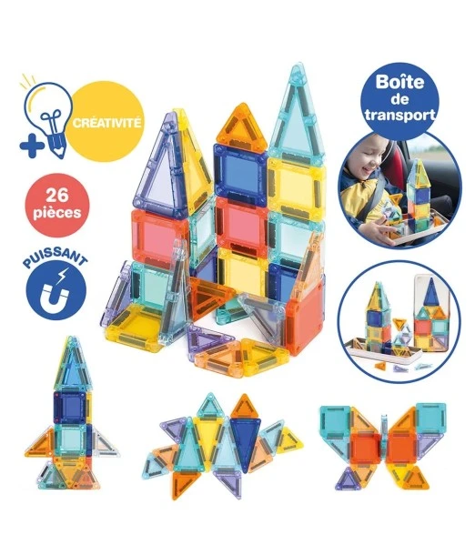 Ludi mini magnetic tiles 26 pieces, from 3 to 10 years 2