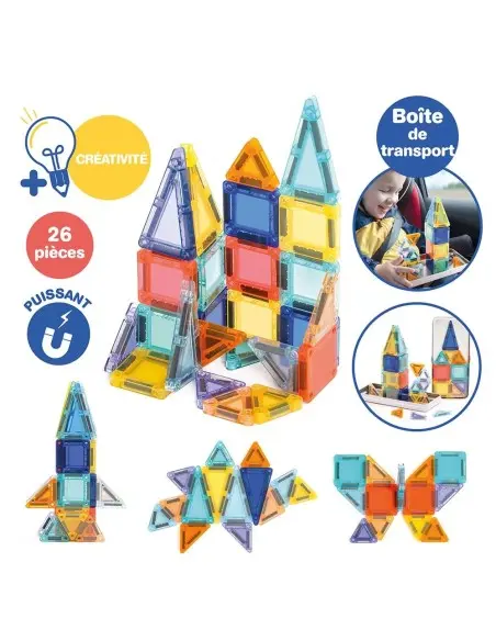 Ludi mini magnetic tiles 26 pieces, from 3 to 10 years — photo 2