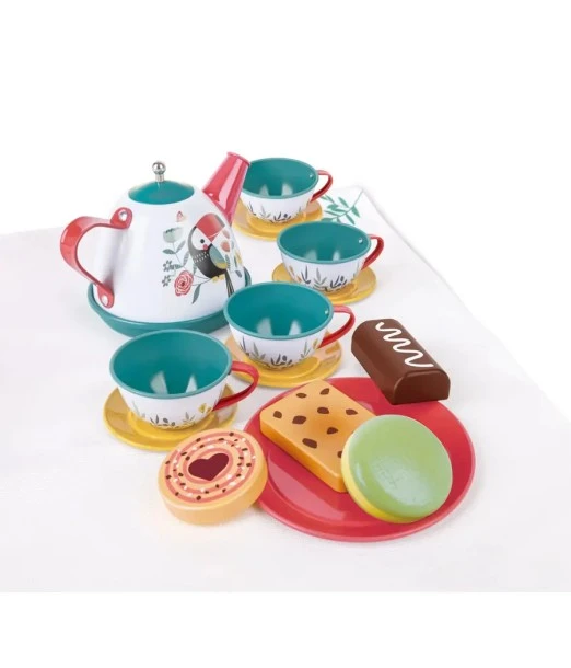 Hape wooden 15-piece tea set 3+
