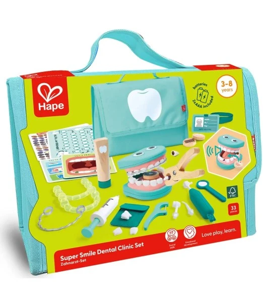 Hape Little Dentist Kit - SuperSmile dental clinic set 3 years+ 2