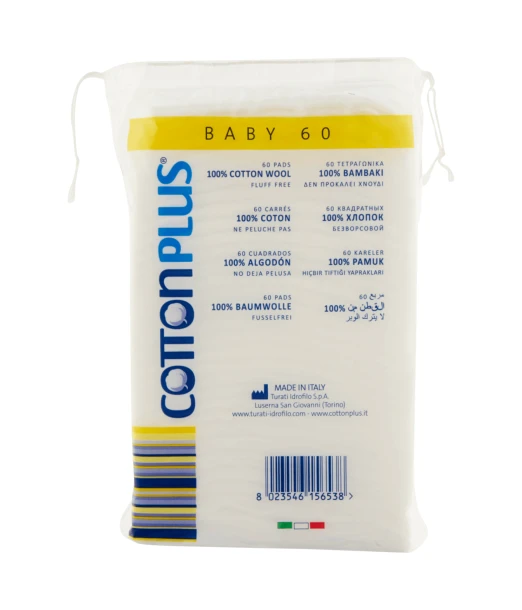 CottonPlus Baby 60 squares extra-large 100% cotton 2