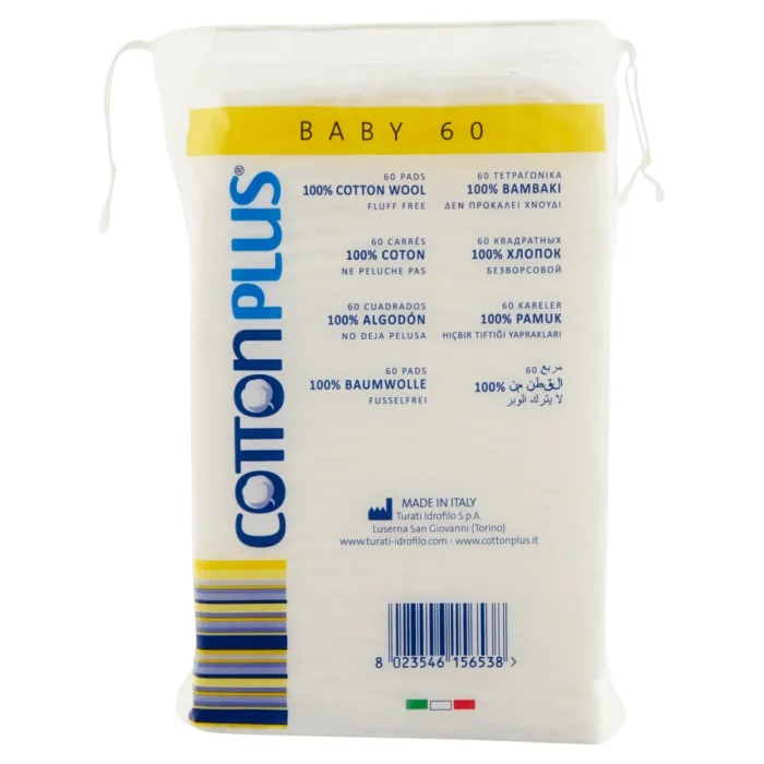 CottonPlus Baby 60 carrés Extra Large 100% Coton