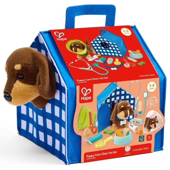 Hape Kit du Petit Vétérinaire - Clinique vétérinaire soins chiot 3ans+ dans Jeux éducatifs chez Baby And Mom Maroc