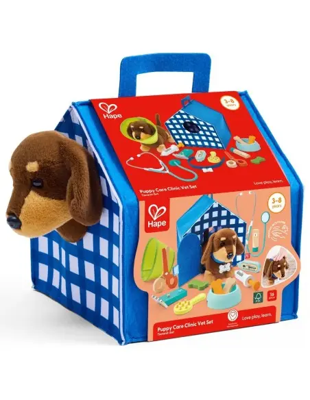 Hape Kit du Petit Vétérinaire - Clinique vétérinaire soins chiot 3ans+ dans Jeux éducatifs chez Baby And Mom Maroc