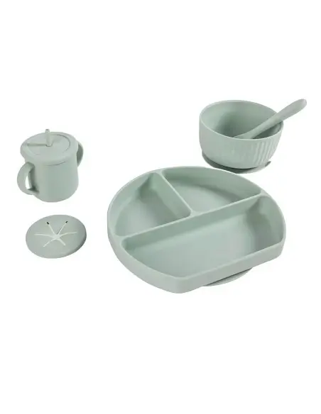 Eurekakids Coffret de Repas en Silicone 7 Pièces - Mint dans Vaisselle bébé chez Baby And Mom Maroc