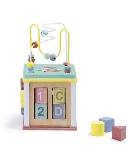 Eurekakids Cube multi-activités Wild en bois 18 mois+ dans Univers Bébé chez Baby And Mom Maroc