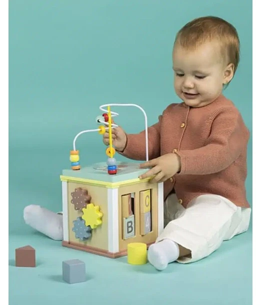 Eurekakids multi-activity wooden cube Wild — from 18 months 2