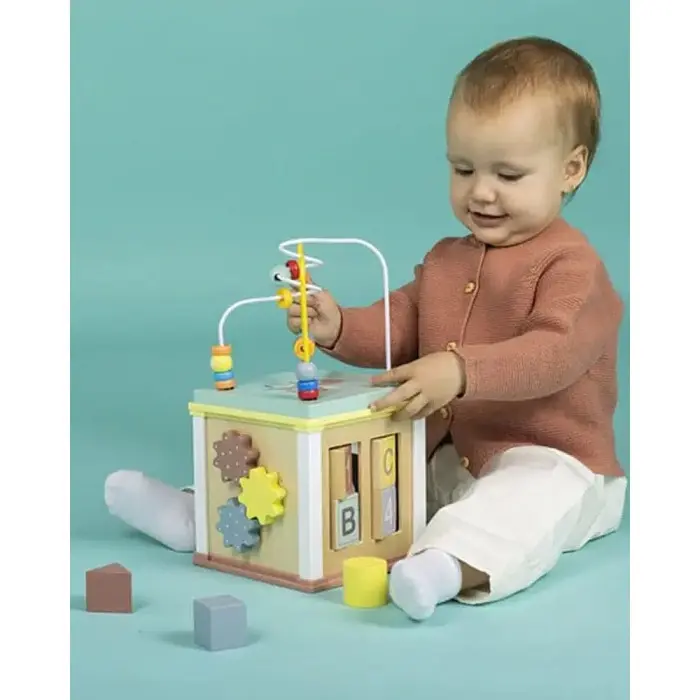 Eurekakids Cube multi-activités Wild en bois 18 mois+ dans Univers Bébé chez Baby And Mom Maroc