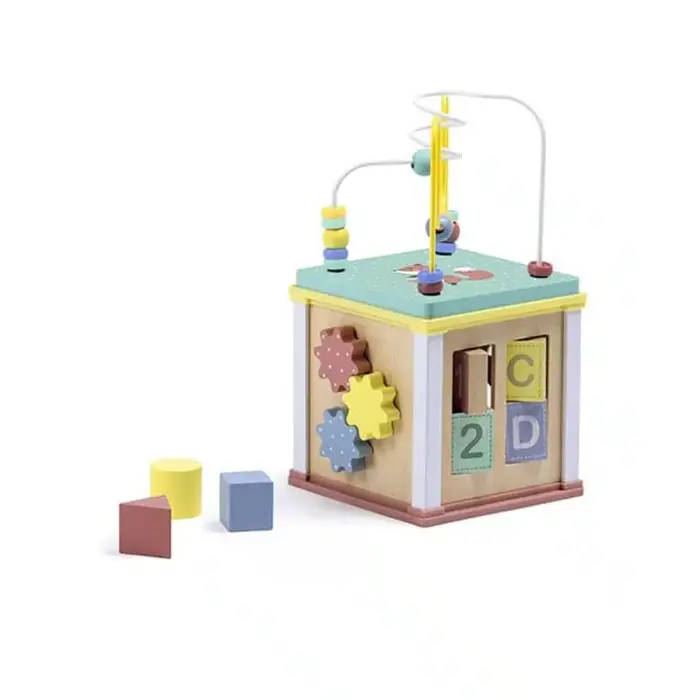 Eurekakids Cube multi-activités Wild en bois 18 mois+ dans Univers Bébé chez Baby And Mom Maroc