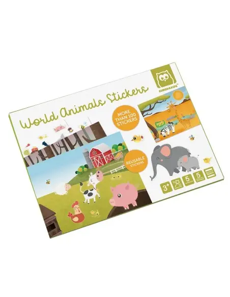 Eurekakids Stickers Animaux du Monde 3ans+ 100 Autocollants Réutilisables dans Univers Enfant chez Baby And Mom Maroc