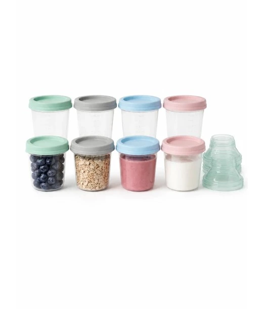 Mammia pack of 8 180 ml storage pots for breast milk and baby meals