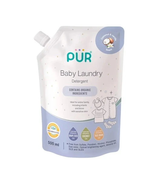 Pür baby laundry detergent — gentle, stain-removing, 500 ml