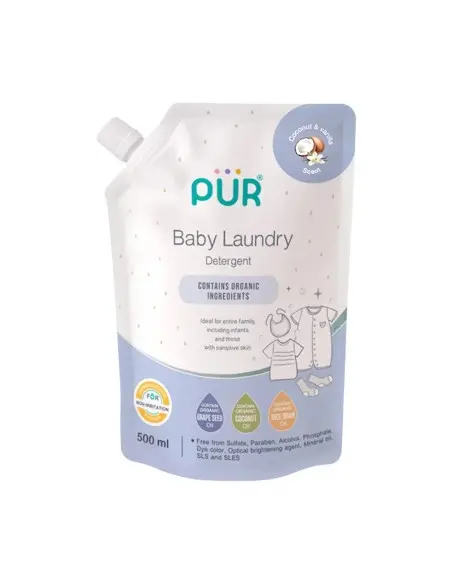 Pür Détergent Lessive spécial Bébé – Lessive Douce et anti-Tâches 500ml dans Détergent Lessive Bébé chez Baby And Mom Maroc