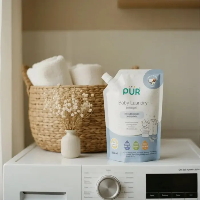 Pür Détergent Lessive spécial Bébé – Lessive Douce et anti-Tâches 500ml dans Détergent Lessive Bébé chez Baby And Mom Maroc
