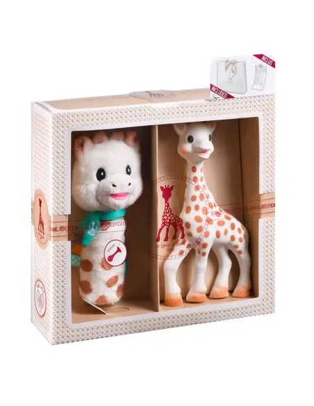 My First Sophie la girafe set + squeaky plush rattle
