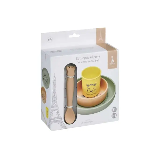 Sophie la Girafe Set Repas 100% Silicone 6mois+ dans Vaisselle bébé chez Baby And Mom Maroc